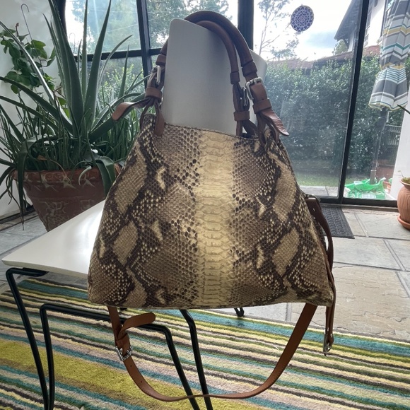 Gianni Chiarini Leather Snake Skin Bag - Picture 4 of 10